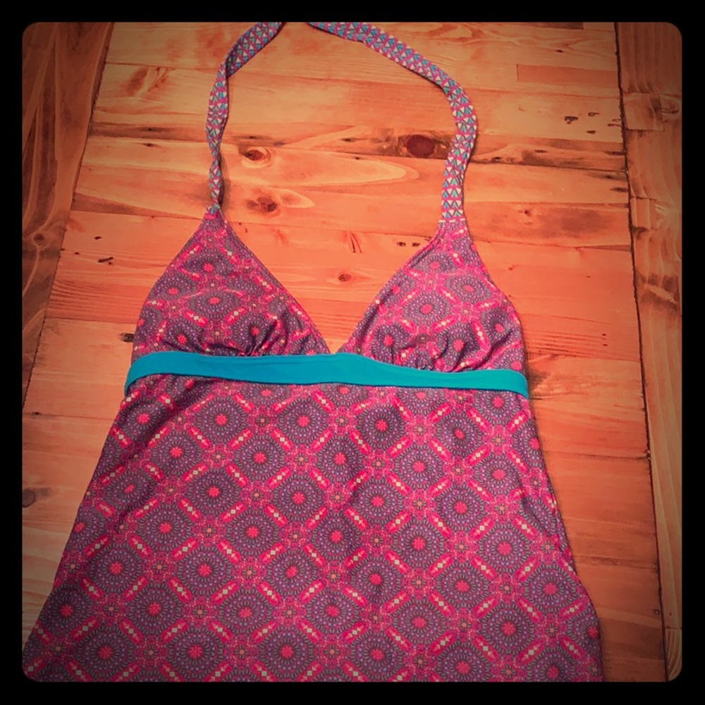EUC Prana Lahiri Tankini with vibrant pattern